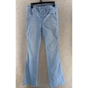 SPANX Flare Jeans Light Wash Elastic Waist Denim Women's M Medium